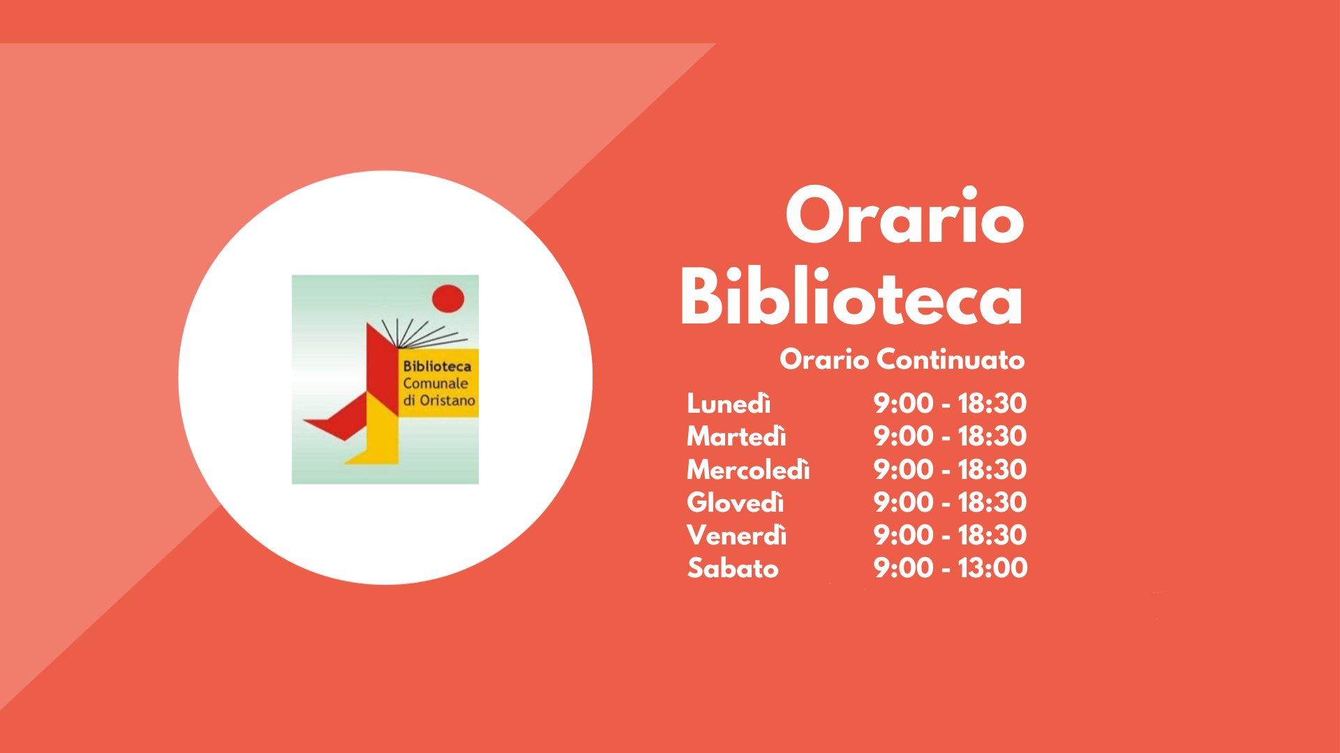 Visualizza la notizia: Orari Invernali Biblioteca