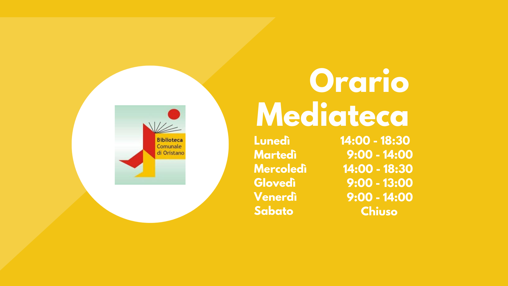 Visualizza la notizia: Orari Invernali Mediateca