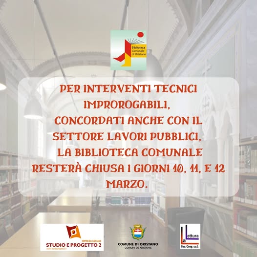 Visualizza la notizia: Giorni di chiusura Biblioteca Comunale