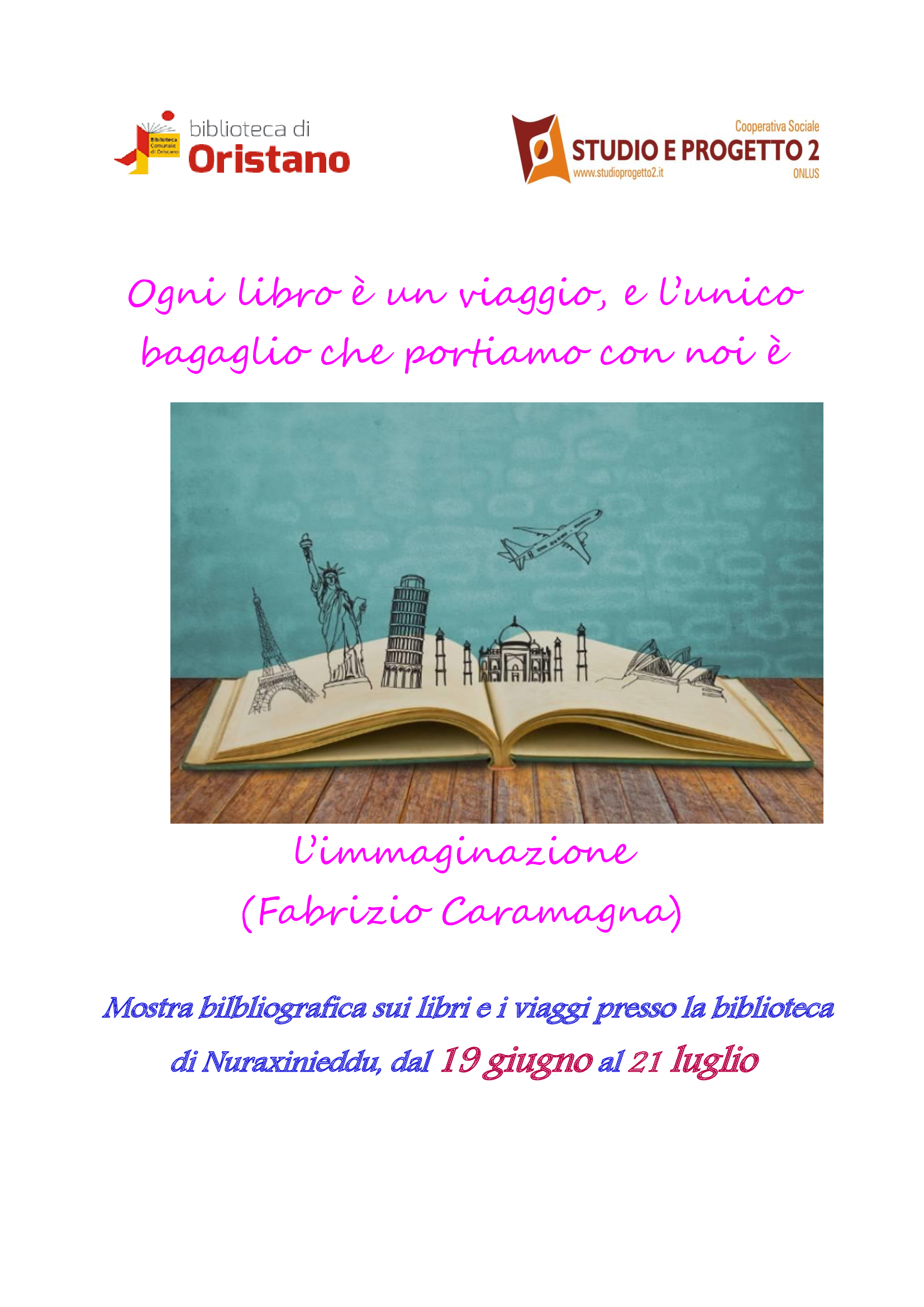 Visualizza la notizia: Il viaggio. Mostra bibliografica alla Biblioteca di  Nuraxinieddu
