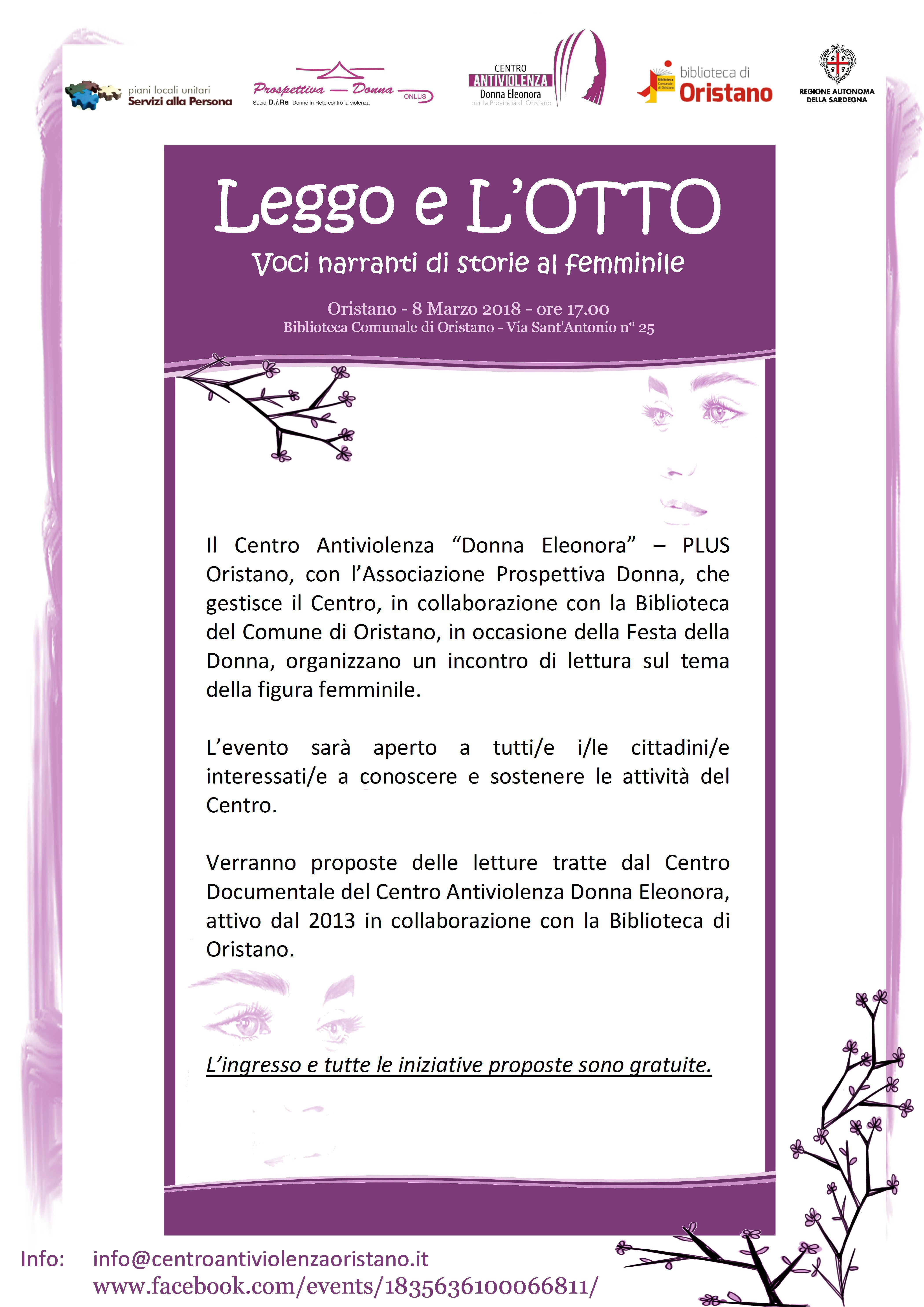 Visualizza la notizia: Leggo e L'Otto: voci narranti di storie al femminile